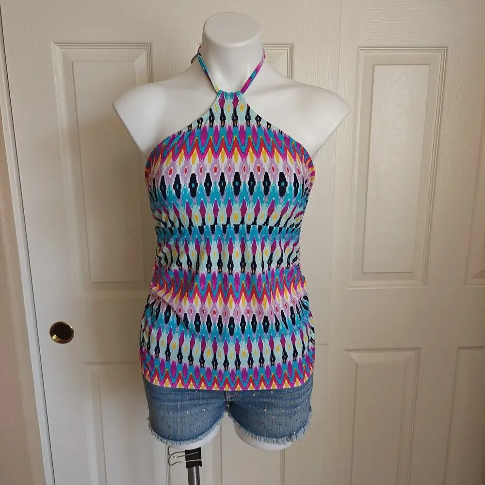 Athleta Boscabell High Neck Tankini sz M